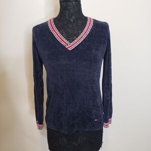 Tommy hilfiger Vintage Y2K Women's Soft Rayon/Acrylic V Neck Sweater Size XS